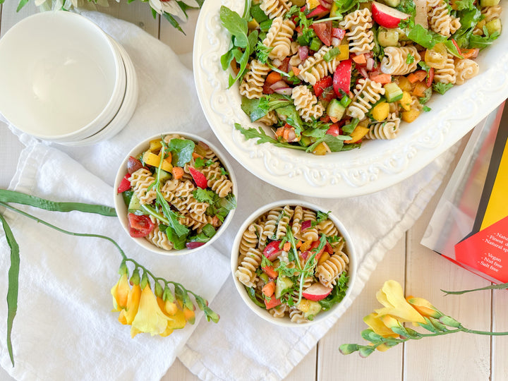 Garden Vegetable Balsamic Pasta Salad