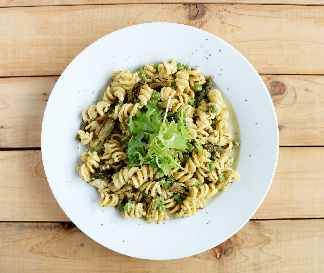 Creamy Pesto & Asparagus Pasta