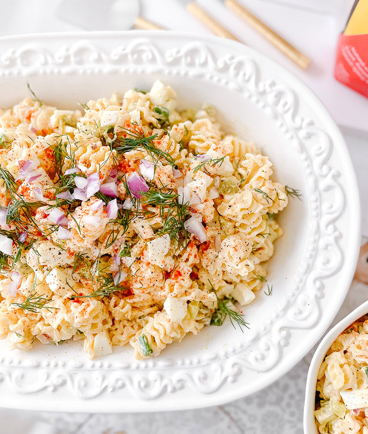 Devilled Egg Sourdough Pasta Salad